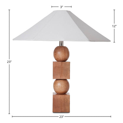 LH Home Geometric Wooden Table Lamp