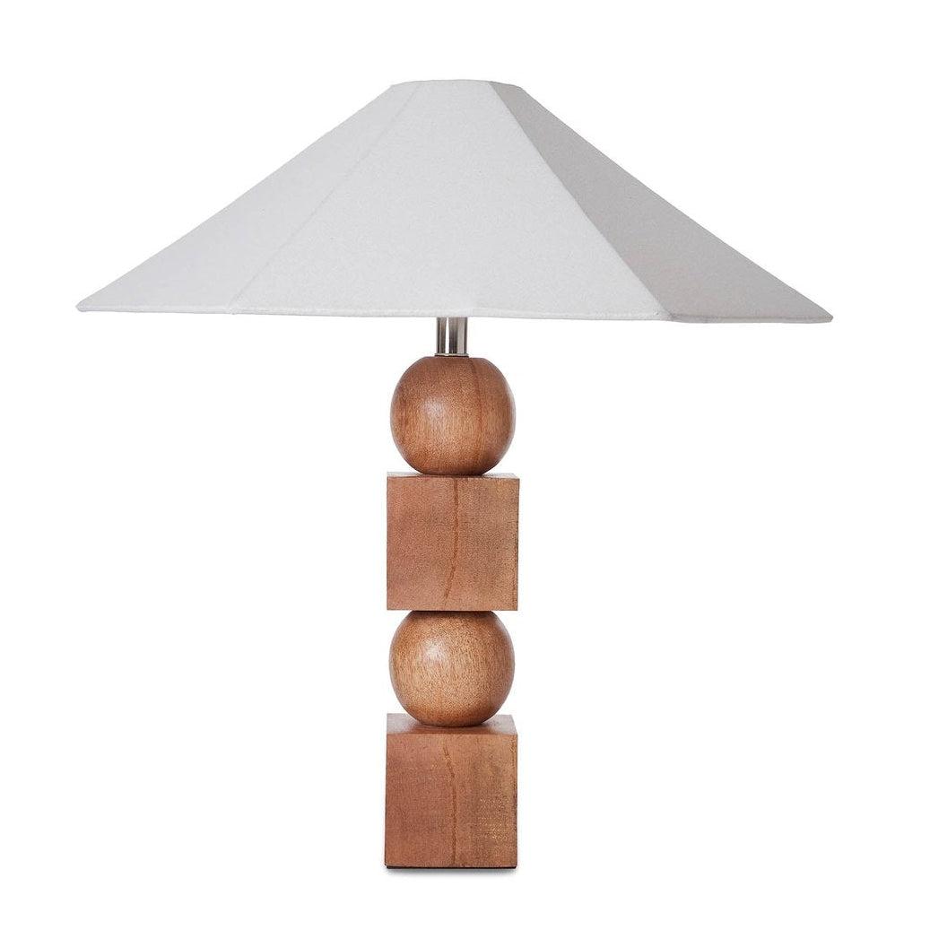 LH Home Geometric Wooden Table Lamp