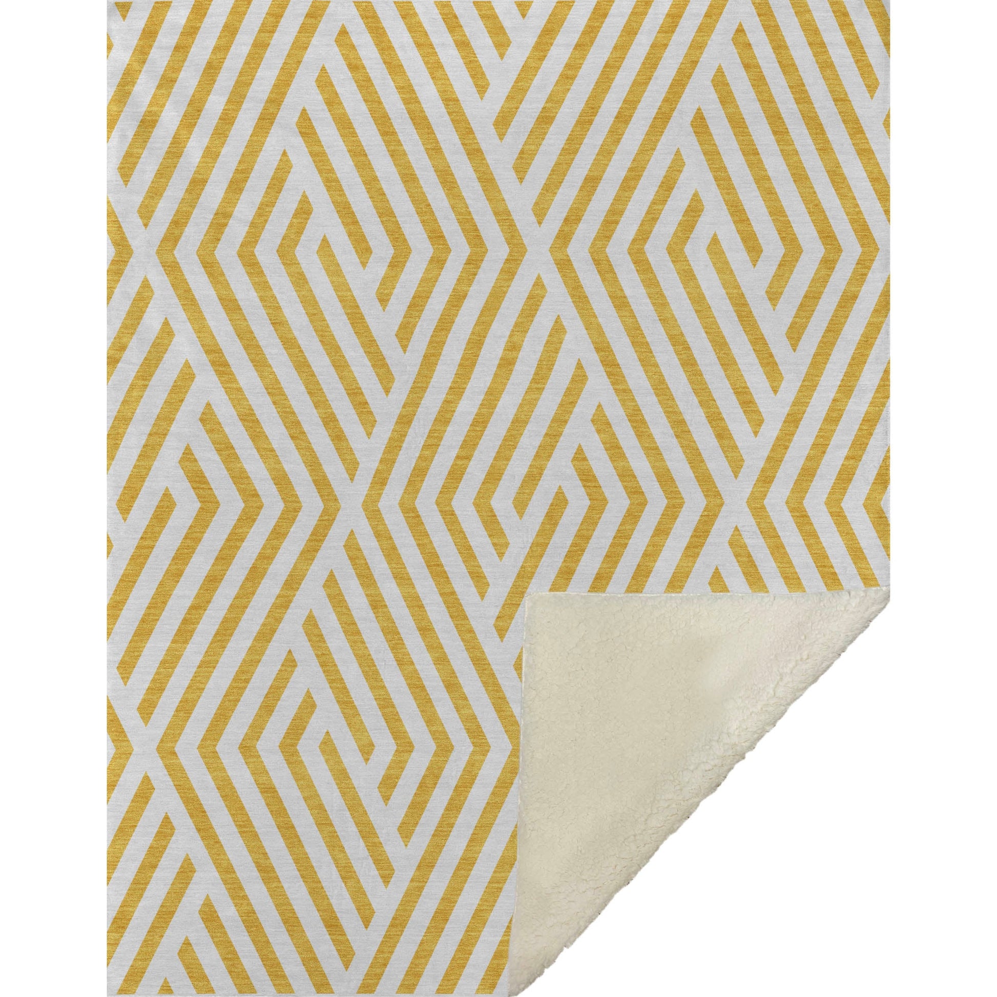 Addison Rugs Geometric Yellow Washable Indoor-Outdoor Rug