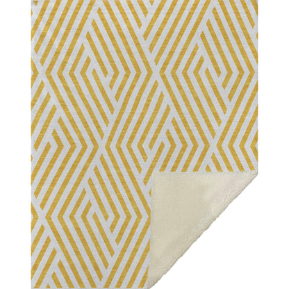 Addison Rugs Geometric Yellow Washable Indoor-Outdoor Rug