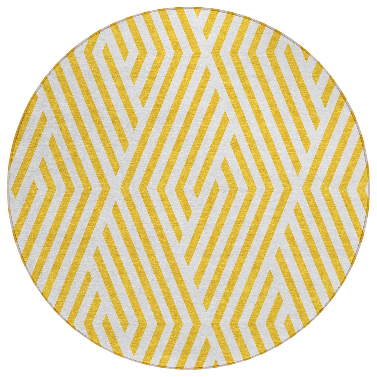 Addison Rugs Geometric Yellow Washable Indoor-Outdoor Rug