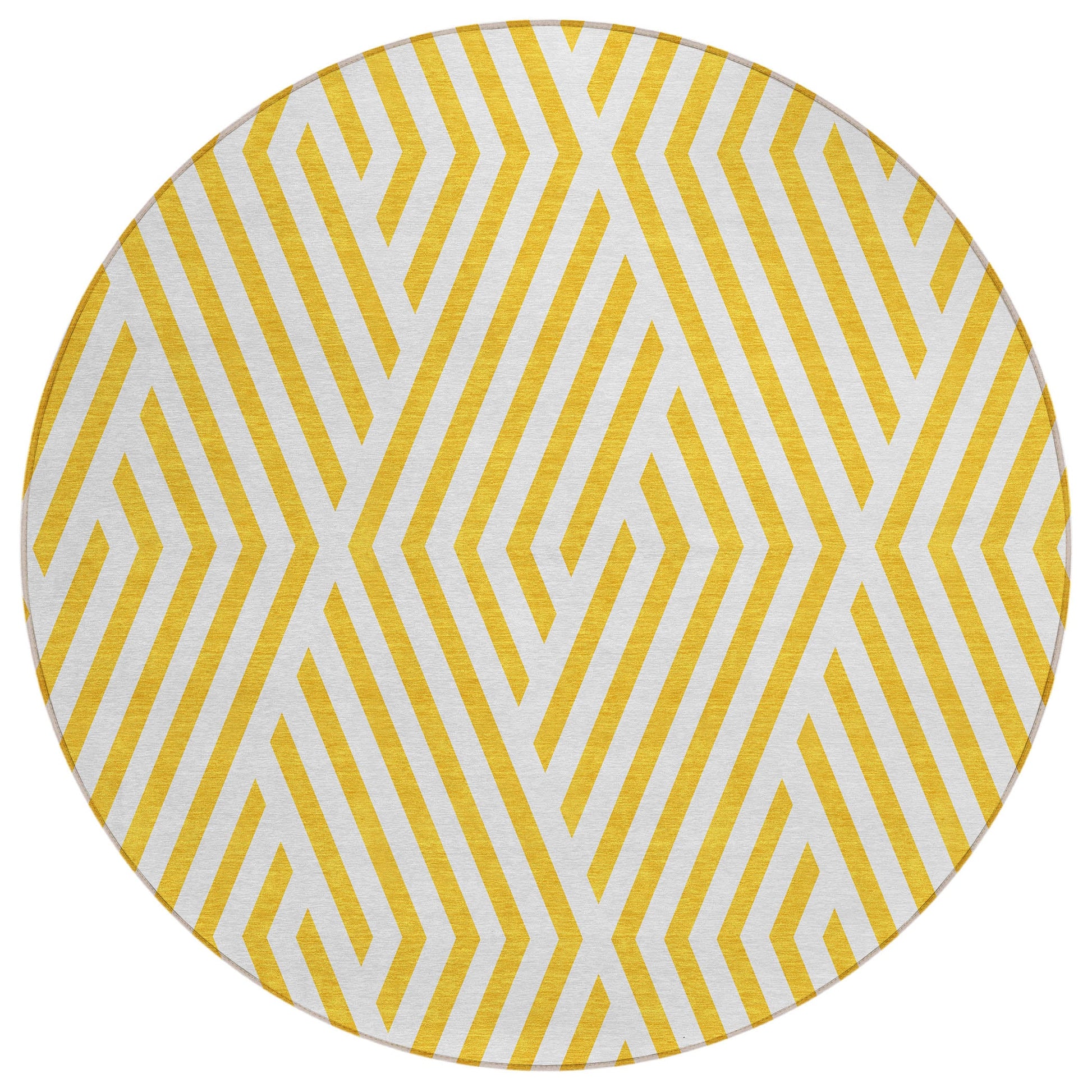 Addison Rugs Geometric Yellow Washable Indoor-Outdoor Rug