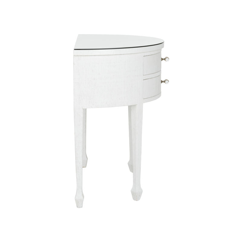 Chelsea House George III Demilune Shaped White Console Table