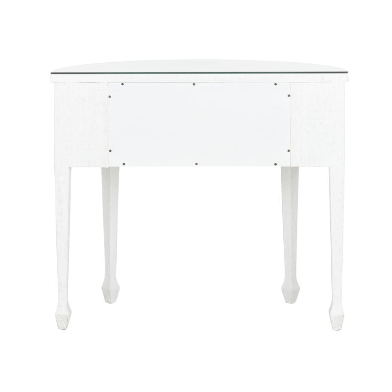 Chelsea House George III Demilune Shaped White Console Table