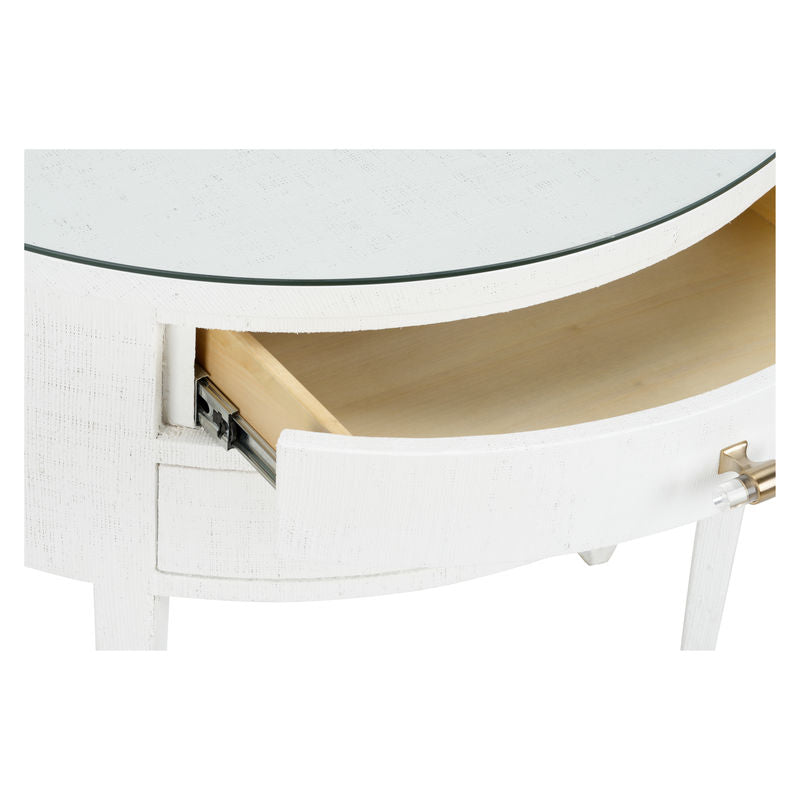 Chelsea House George III Demilune Shaped White Console Table