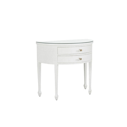 Chelsea House George III Demilune Shaped White Console Table