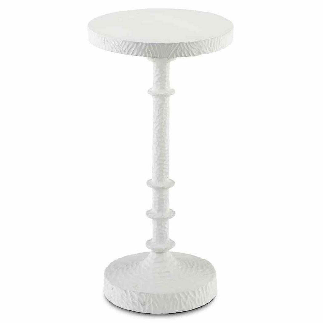 Gesso White Gallo Drinks Table Side Tables Sideboards and Things By Currey & Co