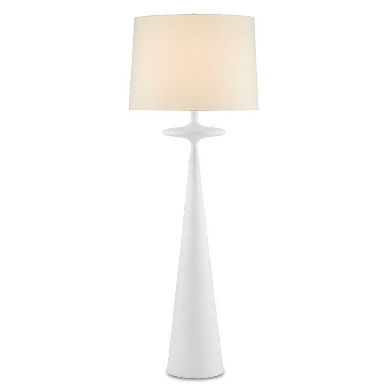 Gesso White Giacomo Floor Lamp Floor Lamps Sideboards and Things By Currey & Co