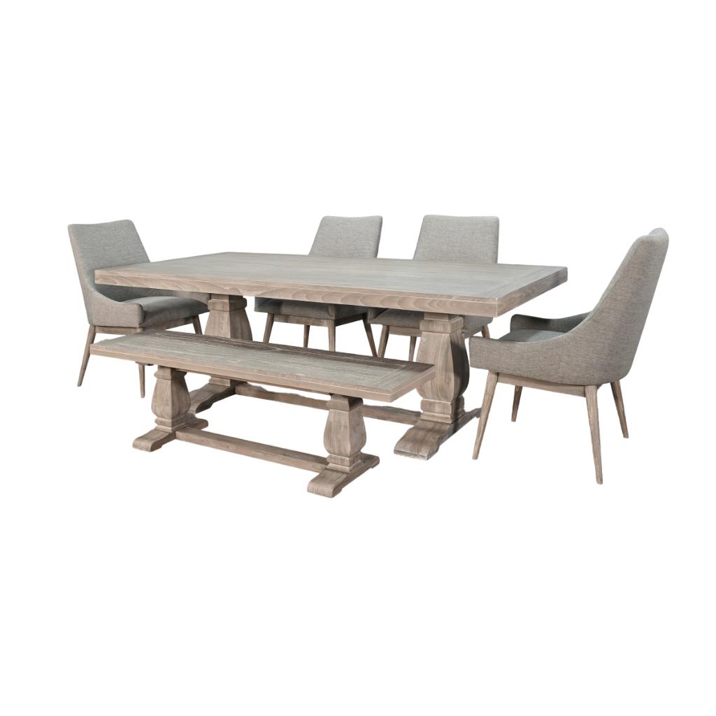 Sunny D Gianna Wooden Rectangular Dining Set