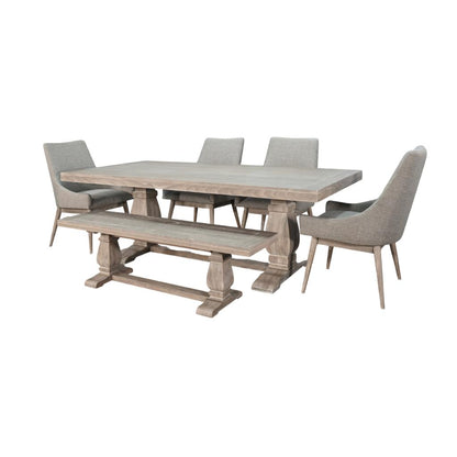 Sunny D Gianna Wooden Rectangular Dining Set