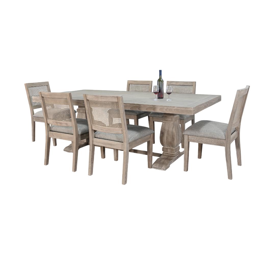 Sunny D Gianna Wooden Rectangular Dining Set with Barstool