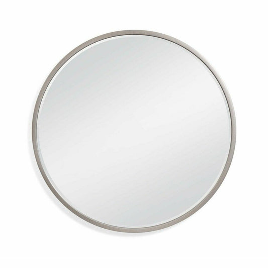 Gibson 36" Round Silver Wall Mirror Wall Mirrors Sideboards and Thangs By Bassett Mirror