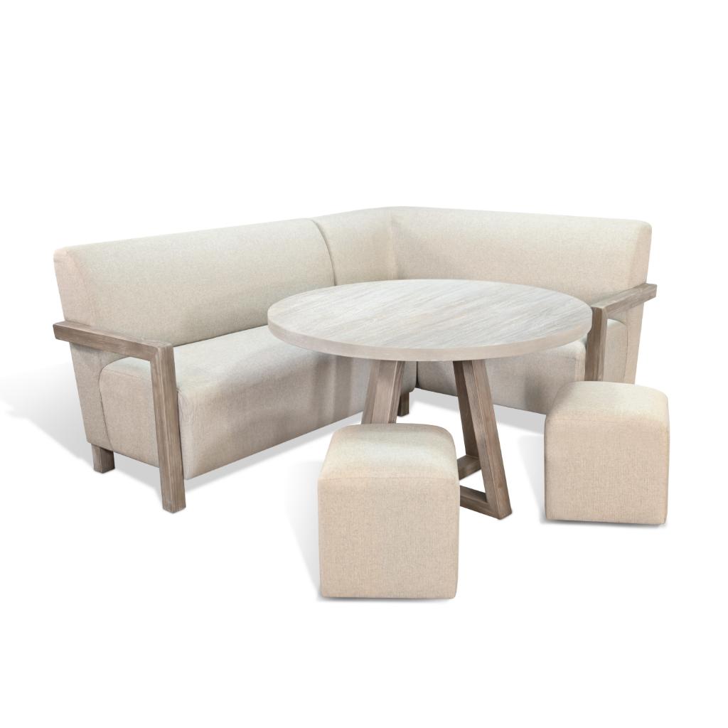 Sunny D Gibson 4-Piece Corner Dining Nook Set