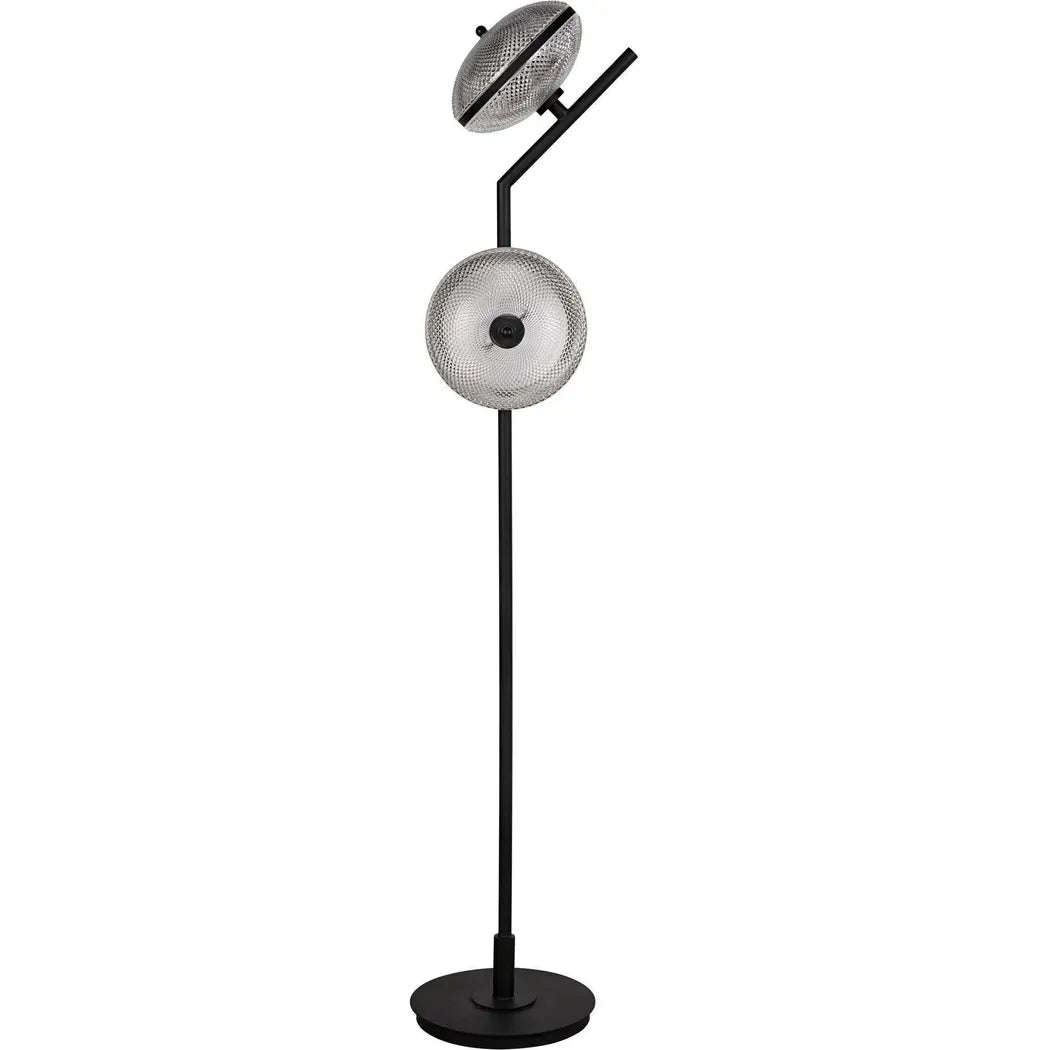 Gibson Floor Lamp, Black Steel