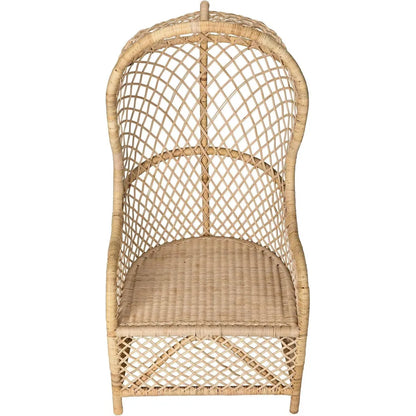 Noir Gigi Birch and Rattan Arm Chair