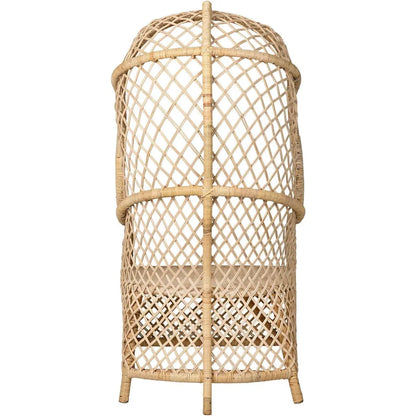 Noir Gigi Birch and Rattan Arm Chair