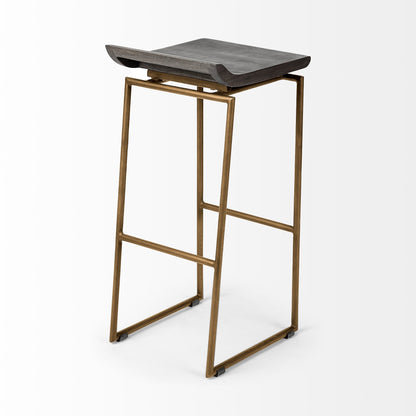 Mercana Givens Wood Top Bar Stool