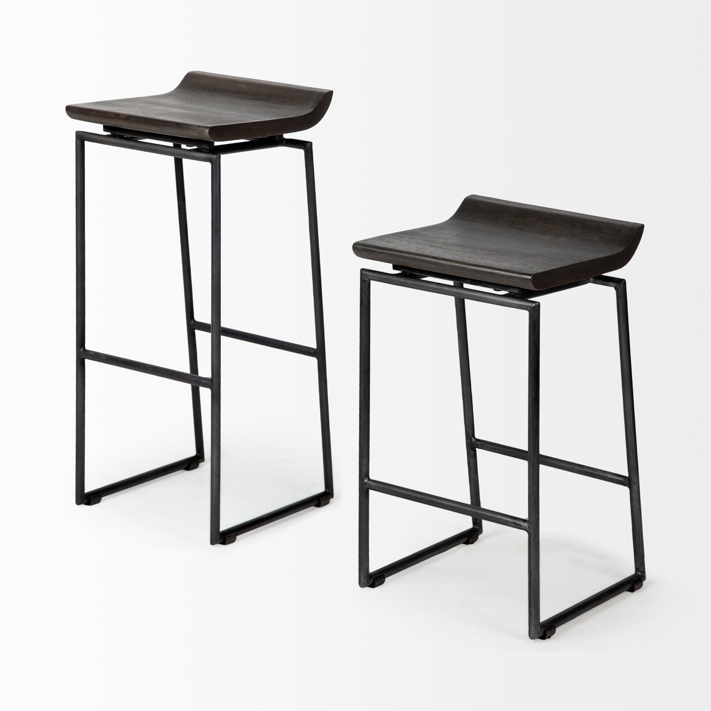 Mercana Givens Wood Top Bar Stool