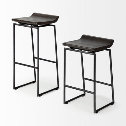 Mercana Givens Wood Top Bar Stool