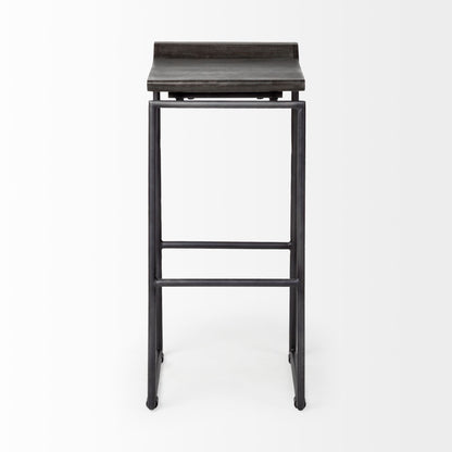 Mercana Givens Wood Top Bar Stool