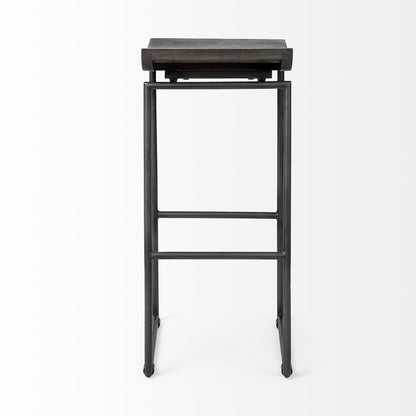 Mercana Givens Wood Top Bar Stool