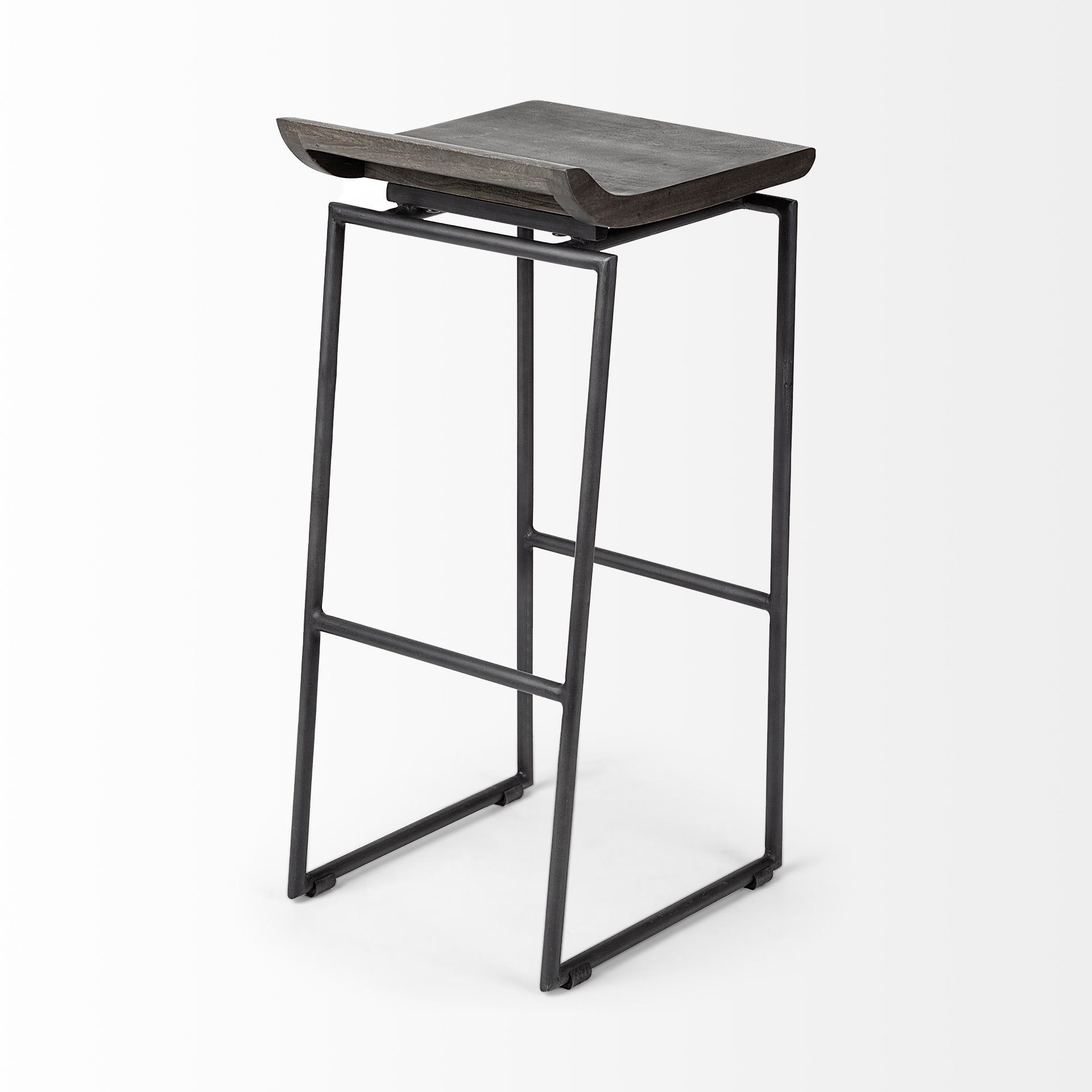 Mercana Givens Wood Top Bar Stool