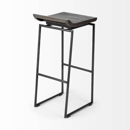 Mercana Givens Wood Top Bar Stool
