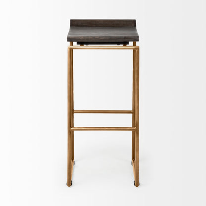 Mercana Givens Wood Top Bar Stool