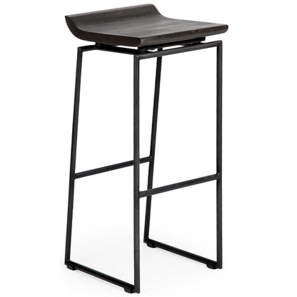 Mercana Givens Wood Top Bar Stool