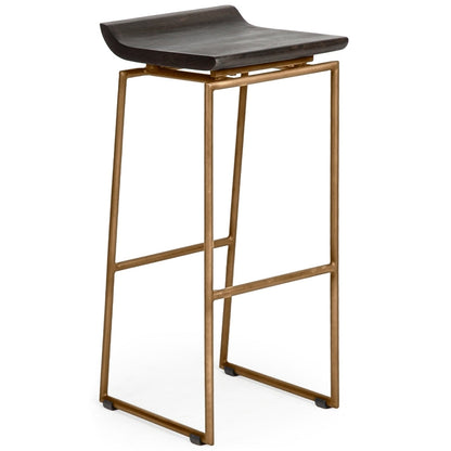 Mercana Givens Wood Top Bar Stool