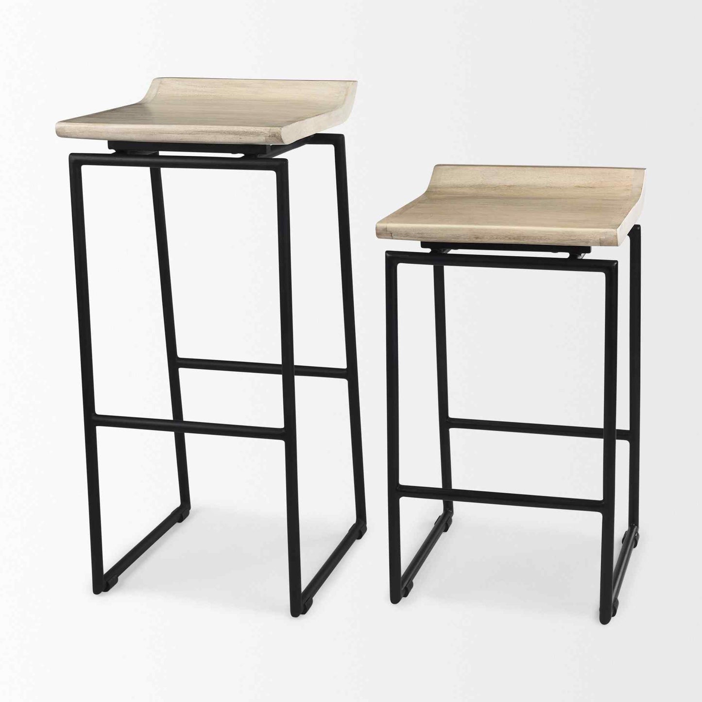 Mercana Givens Wood Top Bar Stool