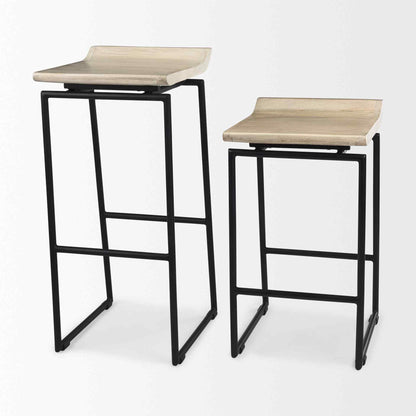 Mercana Givens Wood Top Bar Stool