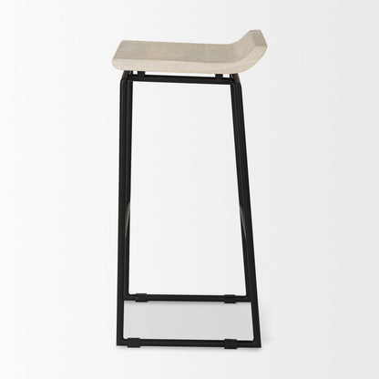 Mercana Givens Wood Top Bar Stool