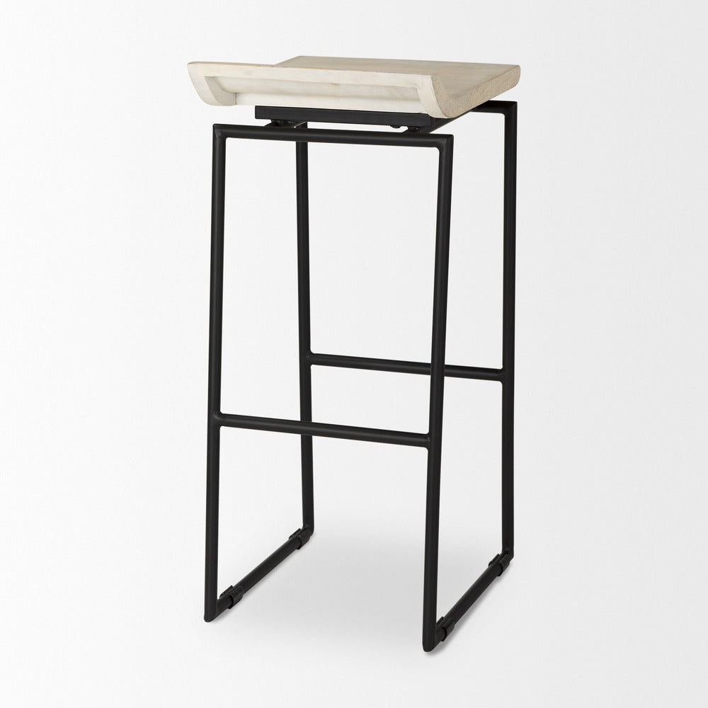 Mercana Givens Wood Top Bar Stool