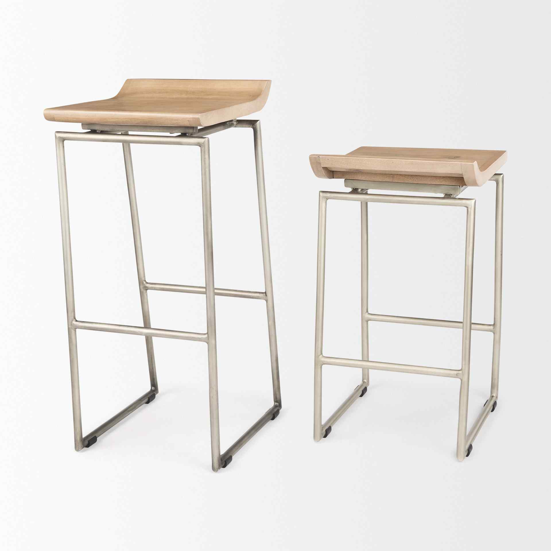 Mercana Givens Wood Top Bar Stool