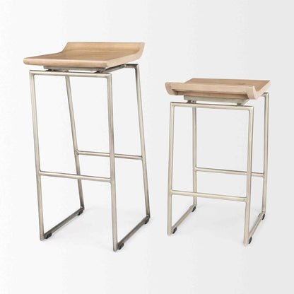 Mercana Givens Wood Top Bar Stool