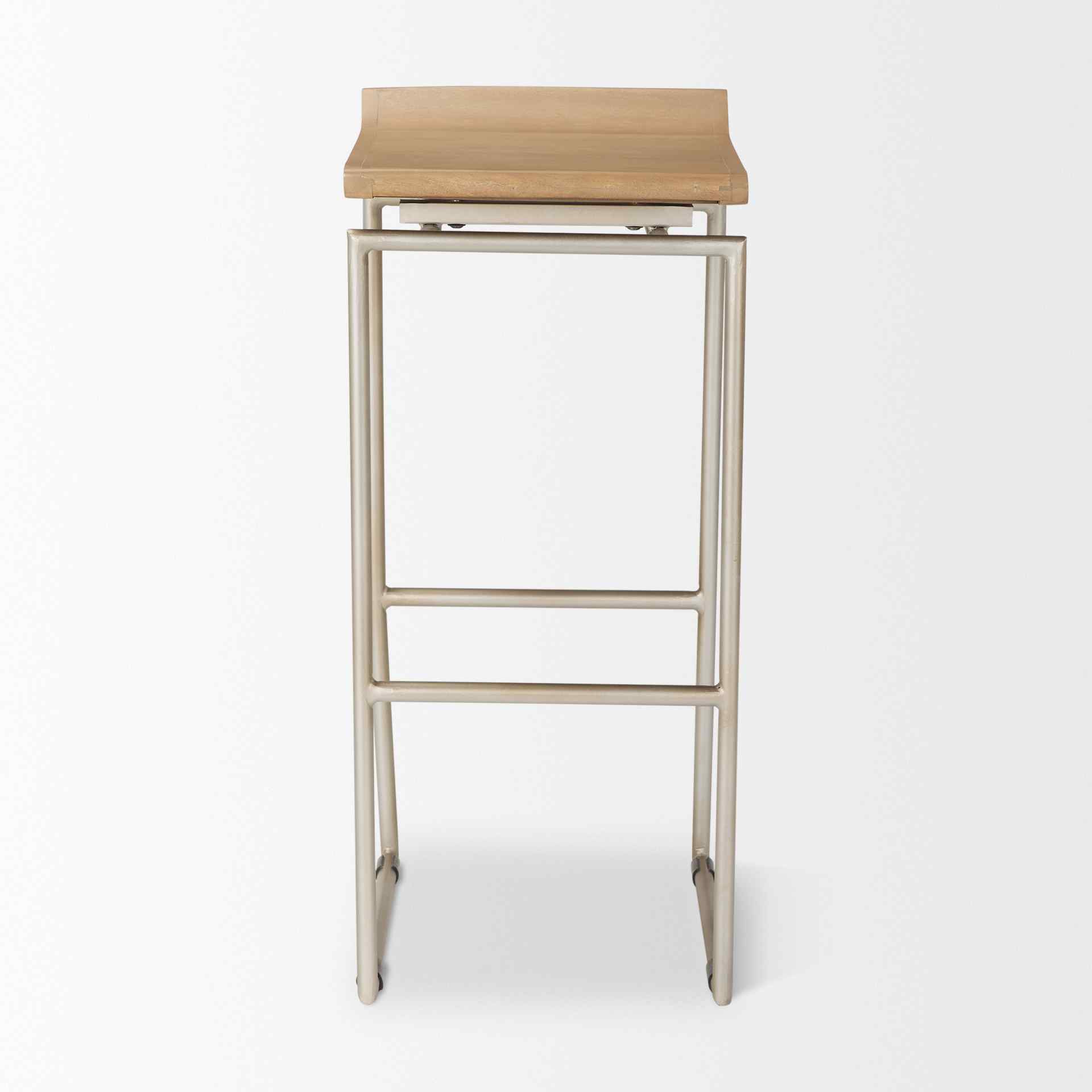 Mercana Givens Wood Top Bar Stool