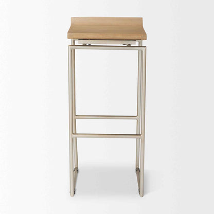 Mercana Givens Wood Top Bar Stool