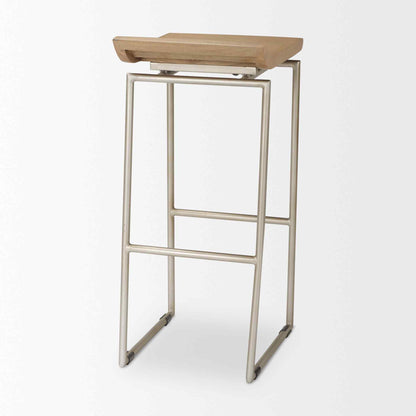 Mercana Givens Wood Top Bar Stool