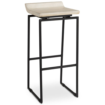 Mercana Givens Wood Top Bar Stool