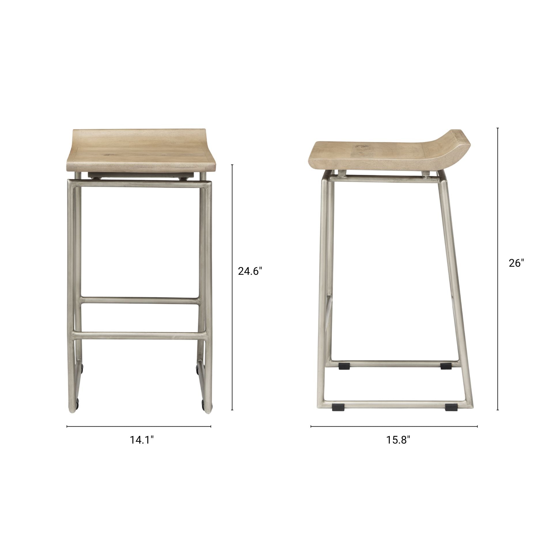 Mercana Givens Wood Top Counter Stool