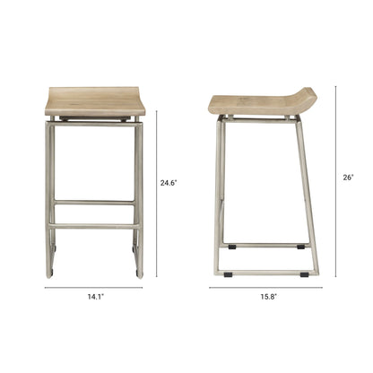 Mercana Givens Wood Top Counter Stool