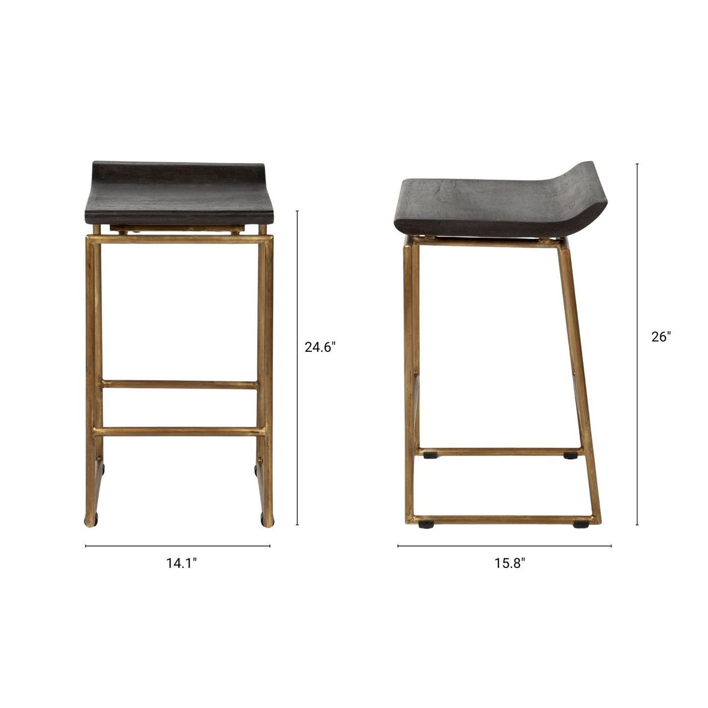 Mercana Givens Wood Top Counter Stool