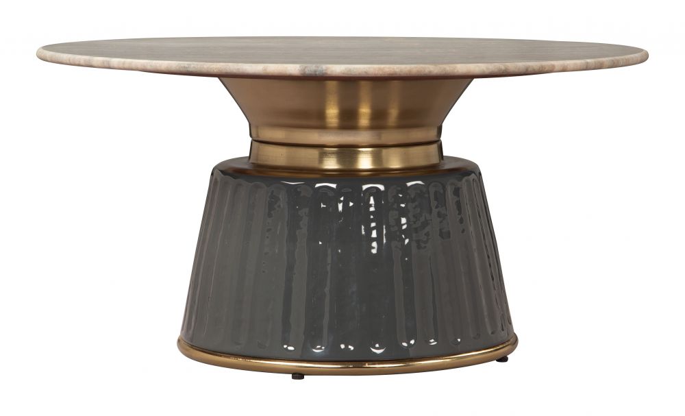 Zuo Modern Glasa Marble Top Round Coffee Table