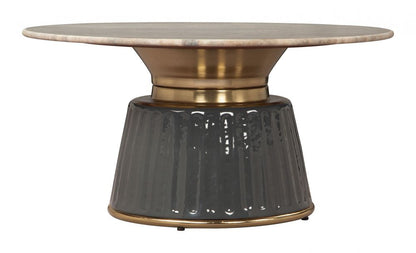 Zuo Modern Glasa Marble Top Round Coffee Table