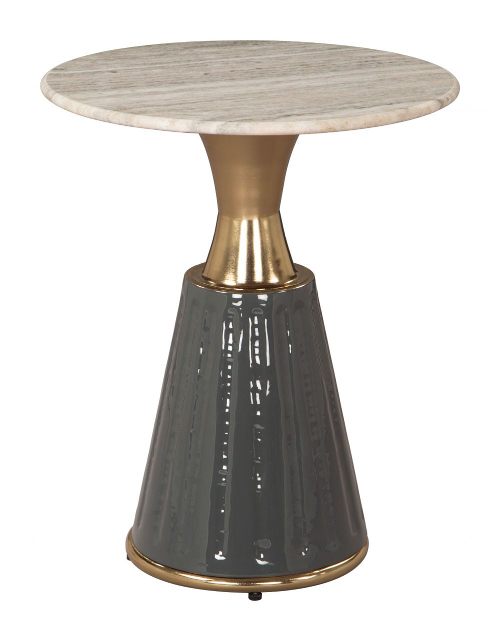 Zuo Modern Glasa Marble Top Round Side Table