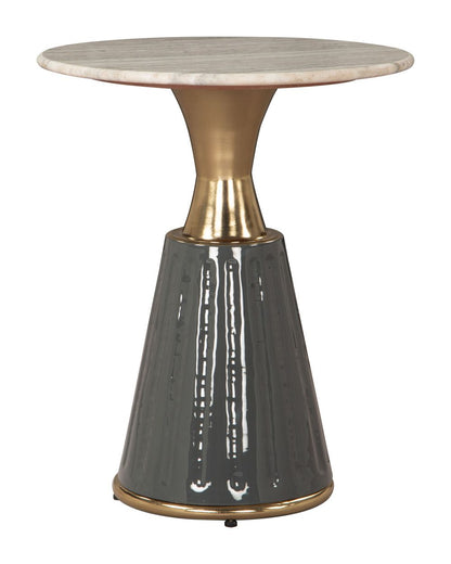 Zuo Modern Glasa Marble Top Round Side Table