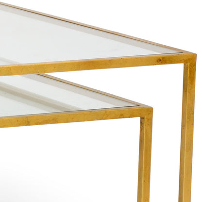 Chelsea House Glass Top Nested Cocktail Table (Set of 2)