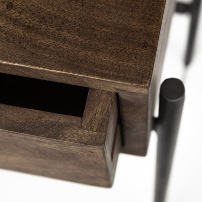 Mercana Glenn Four Drawers Wood Console Table