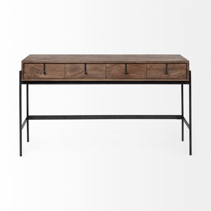 Mercana Glenn Four Drawers Wood Console Table
